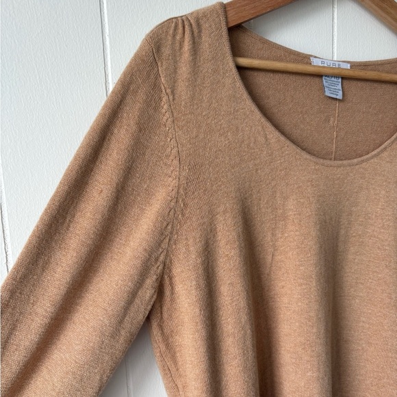 Alfred Sung Camel Cashmere Blend Sweater | Size XL - Picture 4 of 7